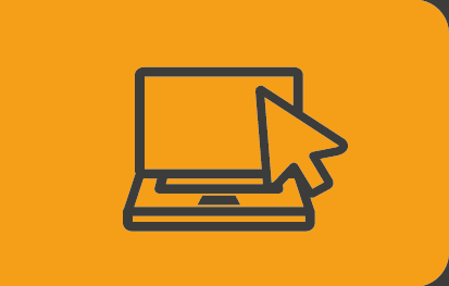 Imagem: Ilustração. Um cursor sobre a tela de um notebook. Fim da imagem.