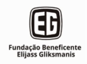 image: Elijass Gliksmanis Charitable Foundation logo consisting of the name in black letters and, above, the acronym EG inside a black square with a white border. end of image.