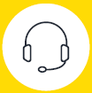 Image: Illustration. Black headphones with a microphone. end of image.