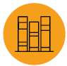 image: Icon. Three books side by side. end of image.