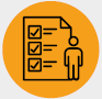 image: Illustration. The silhouette of a person to the right of a paper sheet showing three tick marks. end of image.