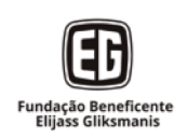 image: Elijass Gliksmanis Charitable Foundation logo consisting of the name in black letters and, above it, the acronym EG inside a black square with a white border. end of image.