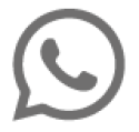 image: Icon. The WhatsApp symbol, consisting of a telephone inside a speech bubble. end of image.