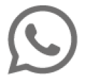 image: Icon. The WhatsApp symbol, consisting of a telephone inside a speech bubble. end of image.