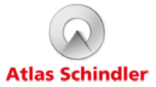 image: Atlas Schindler logo consisting of the name in red letters; above, the illustration of a gray circle with a triangle in the center, at the bottom. end of image.