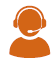 image: Icon. Highlighting the silhouette of the torso of a person wearing headphones with a microphone. end of image.