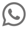 Ícone. O símbolo do WhatsApp, composto por um telefone dentro de um balão de fala.