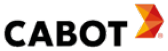 Imagem: Logotipo da Cabot composto pelo nome em letras maiúsculas pretas e, à direita, a ilustração do símbolo maior que em tons de laranja e vermelho. Fim da imagem.
