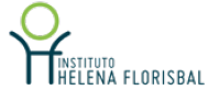 Imagem: Logotipo do Instituto Helena Florisbal composto pelo nome em letras maiúsculas verdes e, à esquerda, a ilustração da silhueta de uma pessoa de palito com os braços para cima. Fim da imagem.
