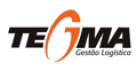 Imagem: Logotipo da Tegma composto pelo nome em letras maiúsculas pretas sendo que a letra G está em laranja; abaixo, a frase “Gestão logística”. Fim da imagem.